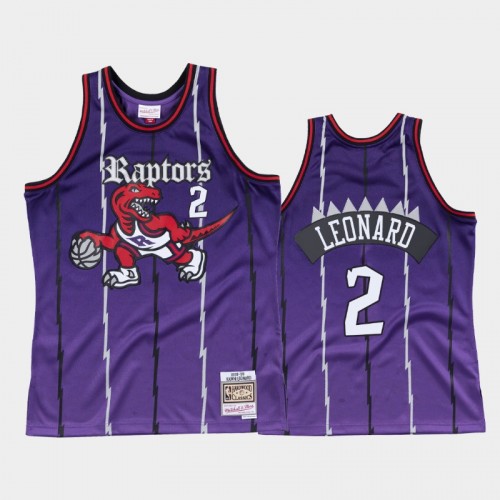 Toronto Raptors #2 Kawhi Leonard Purple Old English Faded Jersey