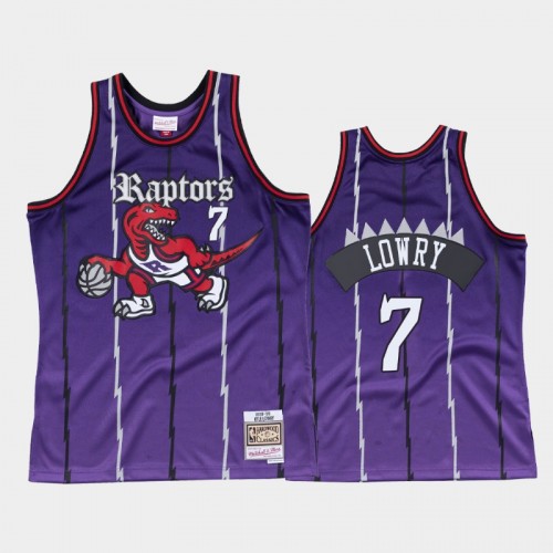 Toronto Raptors #7 Kyle Lowry Purple Old English Faded Jersey