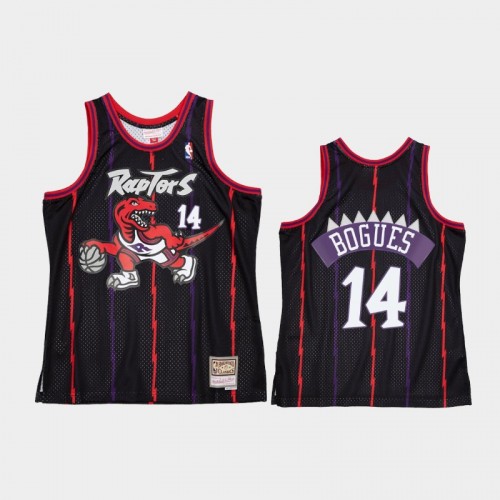 Men's Toronto Raptors #14 Muggsy Bogues Black Reload 2.0 Jersey