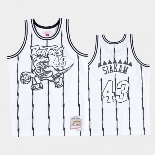 Toronto Raptors #43 Pascal Siakam White Black Concord Collection Hardwood Classics Jersey