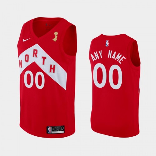Men's Toronto Raptors Red 2019 NBA Finals Champions Personalized Earned Jersey