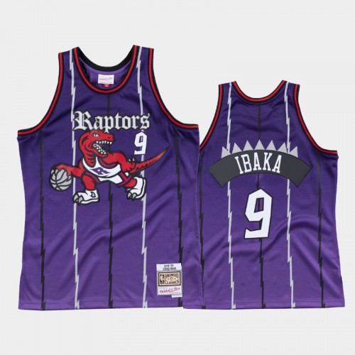 Toronto Raptors #9 Serge Ibaka Purple Old English Faded Jersey
