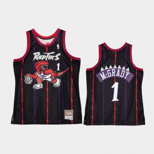 Men's Toronto Raptors #1 Tracy McGrady Black Reload 2.0 Jersey