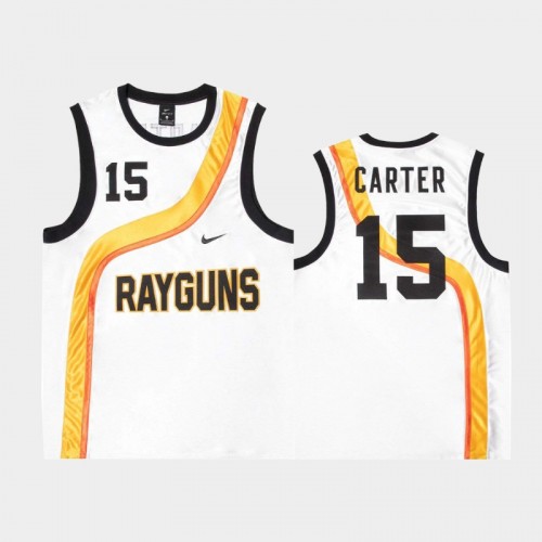 Toronto Raptors #15 Vince Carter White Roswell Rayguns Premium Throwback Jersey