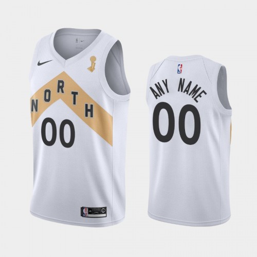 Men's Toronto Raptors White 2019 NBA Finals Champions Personalized City Jersey