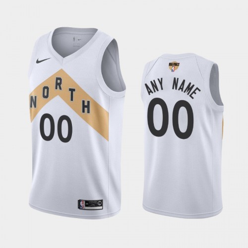 Men's Toronto Raptors White 2019 NBA Finals Personalized City Jersey