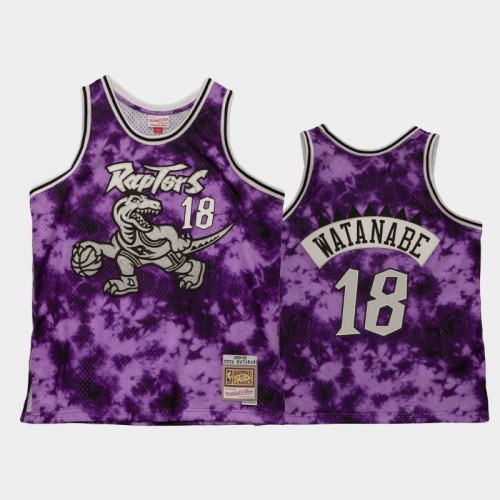 Men's Toronto Raptors #18 Yuta Watanabe Purple Galaxy Jersey