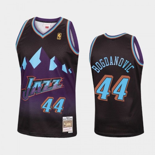 Utah Jazz #44 Bojan Bogdanovic Black Reload Hardwood Classics Jersey