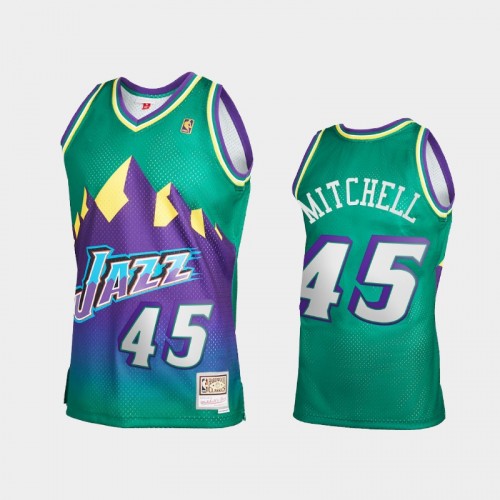 Men's Utah Jazz #45 Donovan Mitchell Green Reload 2.0 Jersey