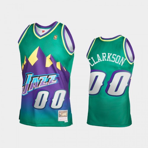 Men's Utah Jazz #00 Jordan Clarkson Green Reload 2.0 Jersey