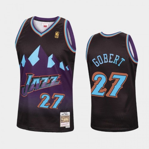 Utah Jazz #27 Rudy Gobert Black Reload Hardwood Classics Jersey