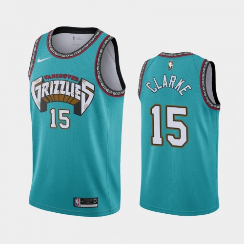 Men's 2019-20 Memphis Grizzlies #15 Brandon Clarke Teal 25th Season Classic Jersey