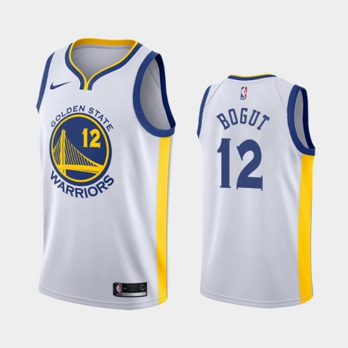 Men's Golden State Warriors #12 Andrew Bogut White 2018-19 Association Jersey