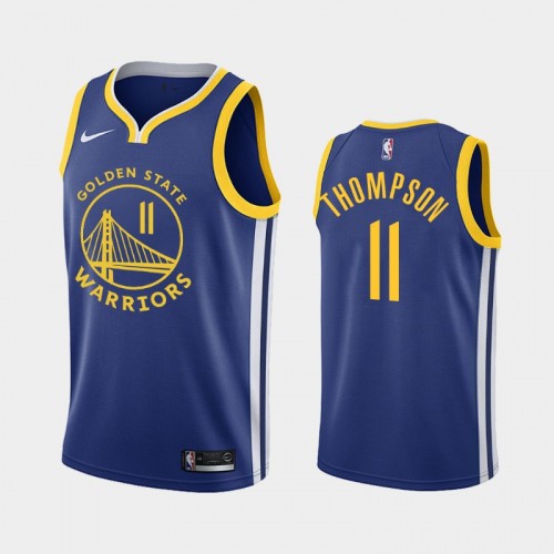 Men's Golden State Warriors Klay Thompson #11 Royal Icon New Uniform Jersey