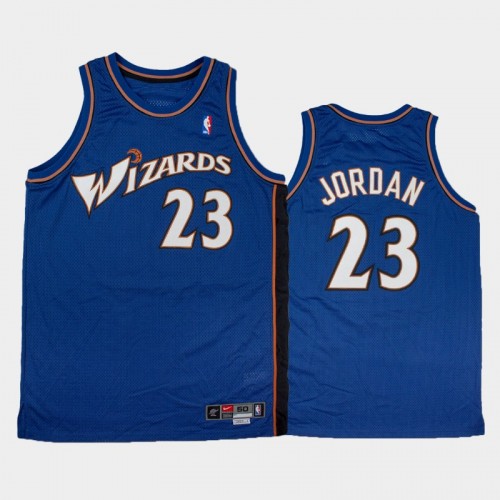 Men's Washington Wizards #23 Michael Jordan Royal 2002-03 Hardwood Classics Jersey