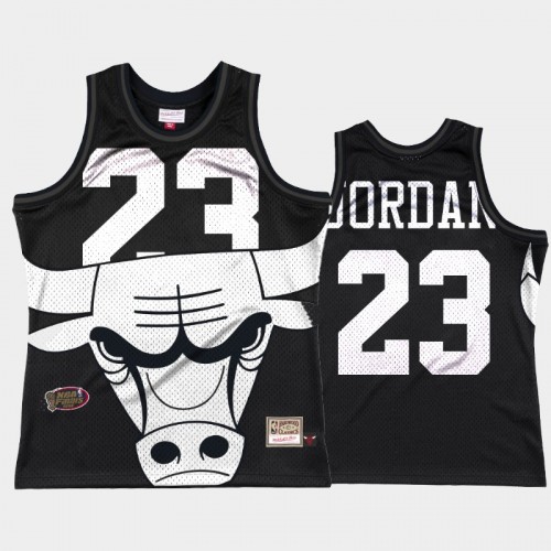 Men Chicago Bulls #23 Michael Jordan Black Big Face 3.0 Jersey - Fashion Tank