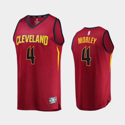 Men Cleveland Cavaliers #4 Evan Mobley Wine 2021 NBA Draft 1st Round Pick 2021 NBA Draft Replica Jersey