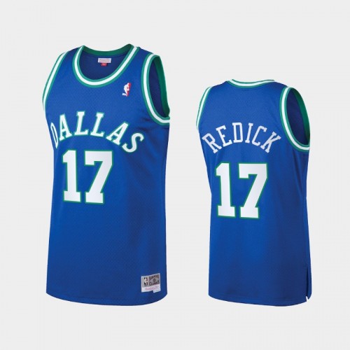 Men Dallas Mavericks #17 J.J. Redick Blue Hardwood Classics 2021 Trade Jersey
