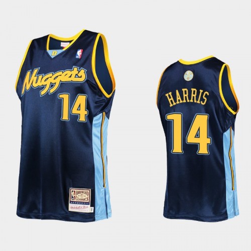 Men Denver Nuggets #14 Gary Harris Navy Mitchell Ness Hardwood Classics Jersey