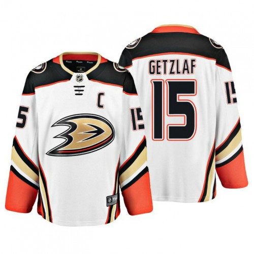 Ryan Getzlaf Fanatics Branded Breakaway White Away Jersey