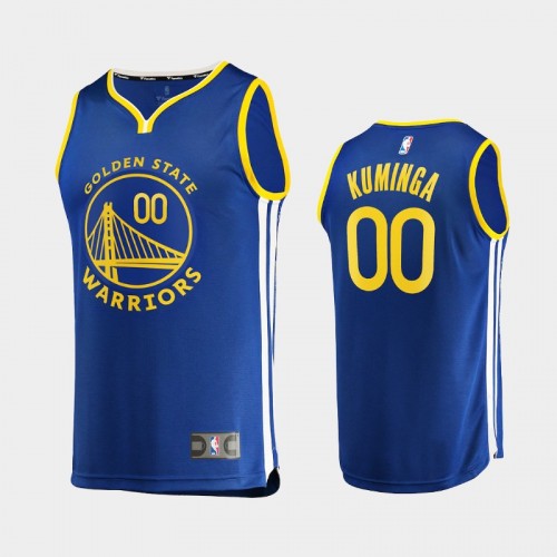 Men Golden State Warriors #00 Jonathan Kuminga Royal 2021 NBA Draft 1st Round Pick 2021 NBA Draft Replica Jersey