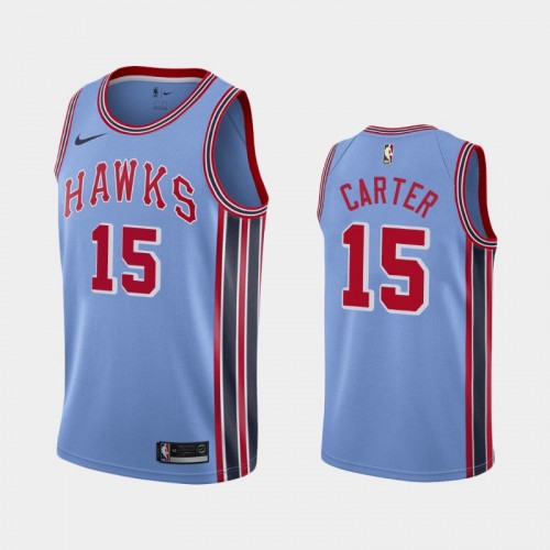 Men 2018-19 Atlanta Hawks #15 Vince Carter Light Blue 50th Season Classic Jersey