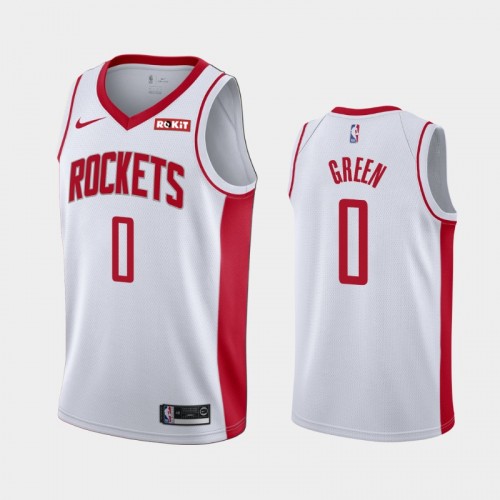 Men Houston Rockets #0 Jalen Green White 2021 NBA Draft Association Edition Jersey