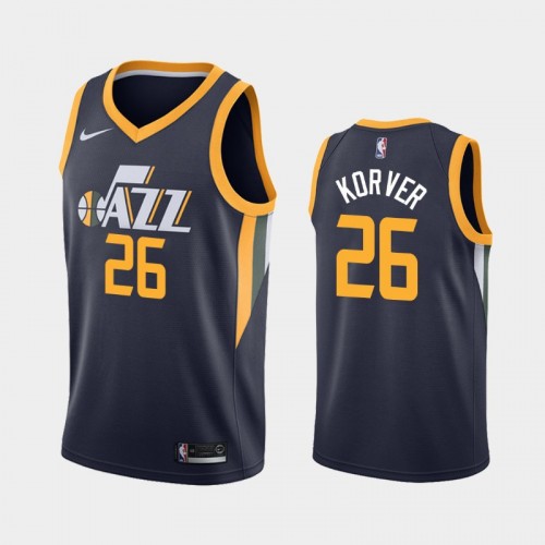 Men Utah Jazz #26 Kyle Korver Navy 2018-19 Icon Edition Jersey