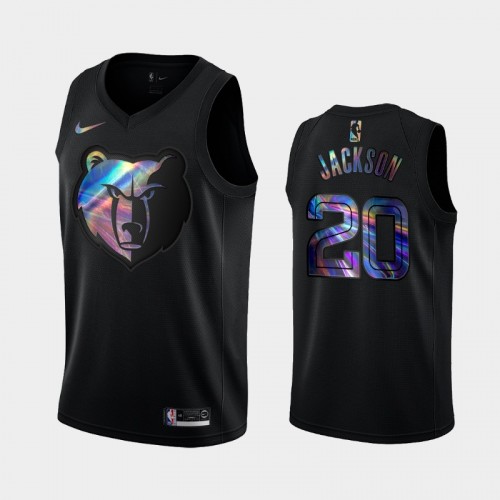 Memphis Grizzlies #20 Josh Jackson Black Iridescent Logo Holographic HWC Limited Jersey