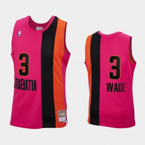 Miami Heat #3 Dwyane Wade Pink Reload Hardwood Classics Jersey