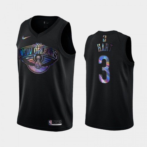New Orleans Pelicans #3 Josh Hart Black Iridescent Holographic Limited Edition Jersey