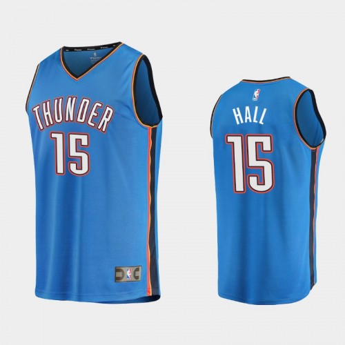 Men Oklahoma City Thunder Josh Hall #15 White 2021 Replica Icon Edition Jersey