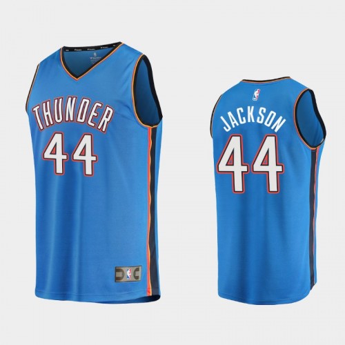 Men Oklahoma City Thunder Justin Jackson #44 White 2021 Replica Icon Edition Jersey