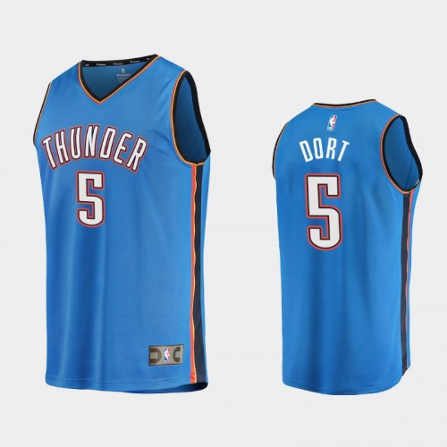 Men Oklahoma City Thunder Luguentz Dort #5 White 2021 Replica Icon Edition Jersey