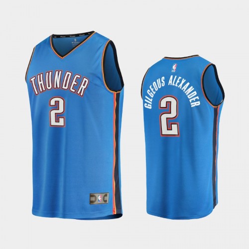 Men Oklahoma City Thunder Shai Gilgeous-Alexander #2 White 2021 Replica Icon Edition Jersey