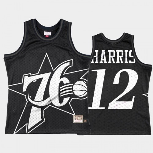 Men Philadelphia 76ers #12 Tobias Harris Black Big Face 3.0 Jersey - Fashion Tank
