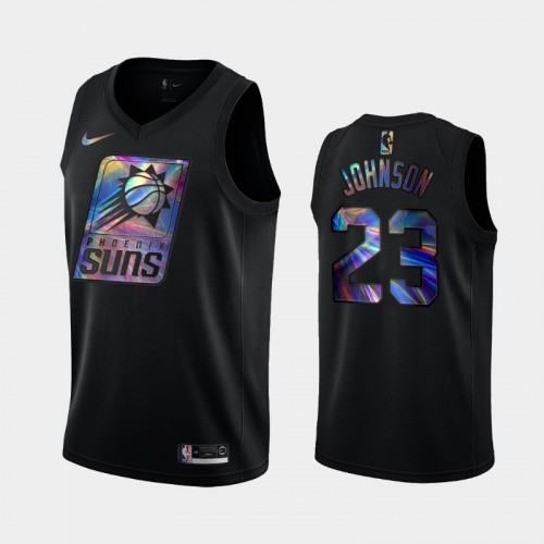 Phoenix Suns #23 Cameron Johnson Black Iridescent Holographic Limited Edition Jersey