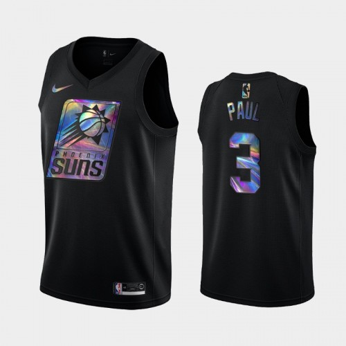 Phoenix Suns #3 Chris Paul Black Iridescent Holographic Limited Edition Jersey