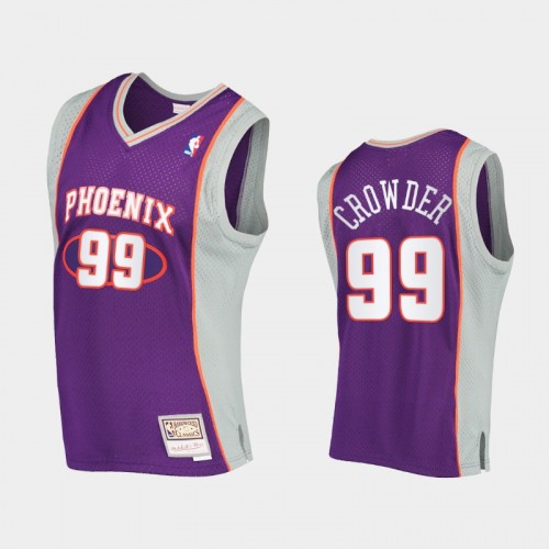 Men Phoenix Suns #99 Jae Crowder Purple Hardwood Classics Authentic Jersey