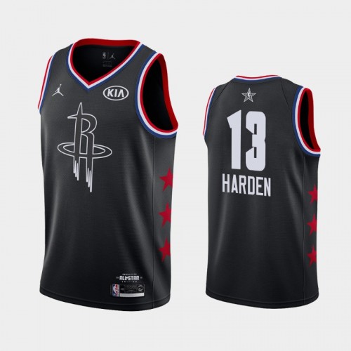 Men Houston Rockets 2019 All-Star Game #13 James Harden Black Finished Jersey