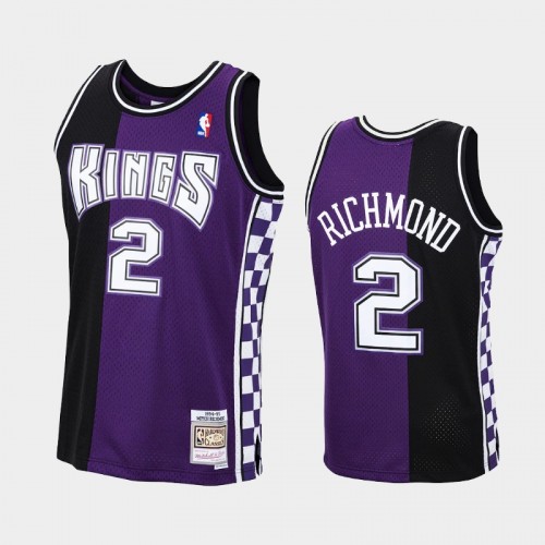 Men Sacramento Kings #2 Mitch Richmond Purple 1994-95 Hardwood Classics Retro Mesh Jersey