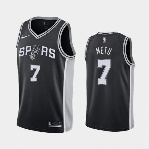 Men San Antonio Spurs #7 Chimezie Metu Black 2018-19 Icon Jersey