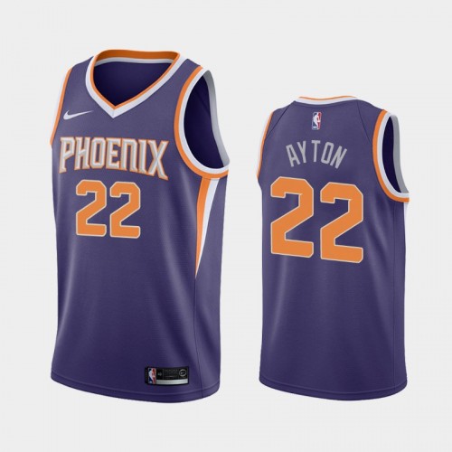 Men Phoenix Suns #22 DeAndre Ayton Blue 2018-19 Icon Jersey