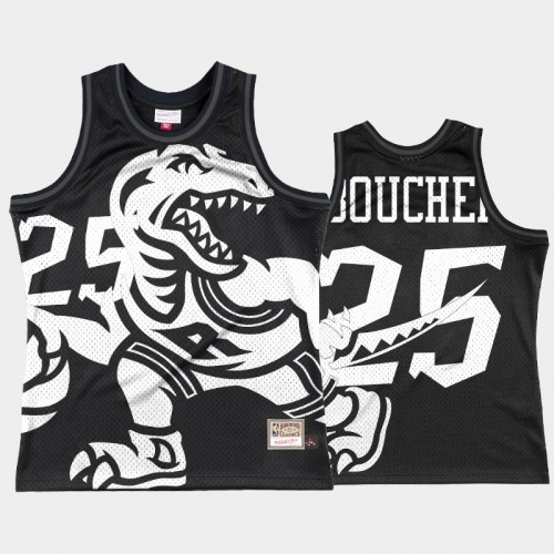 Men Toronto Raptors #25 Chris Boucher Black Big Face 3.0 Jersey - Fashion Tank