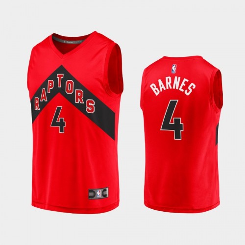Men Toronto Raptors #4 Scottie Barnes Red 2021 NBA Draft 1st Round Pick 2021 NBA Draft Replica Jersey