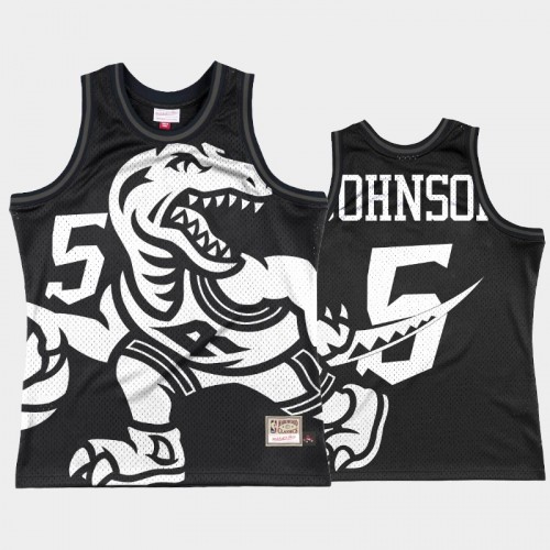 Men Toronto Raptors #5 Stanley Johnson Black Big Face 3.0 Jersey - Fashion Tank