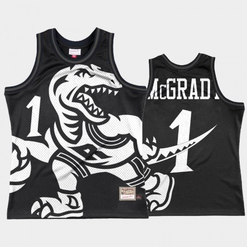 Men Toronto Raptors #1 Tracy McGrady Black Big Face 3.0 Jersey - Fashion Tank