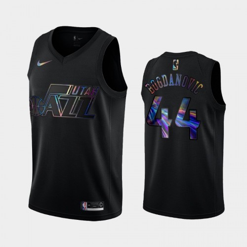 Utah Jazz #44 Bojan Bogdanovic Black Iridescent Holographic Limited Edition Jersey