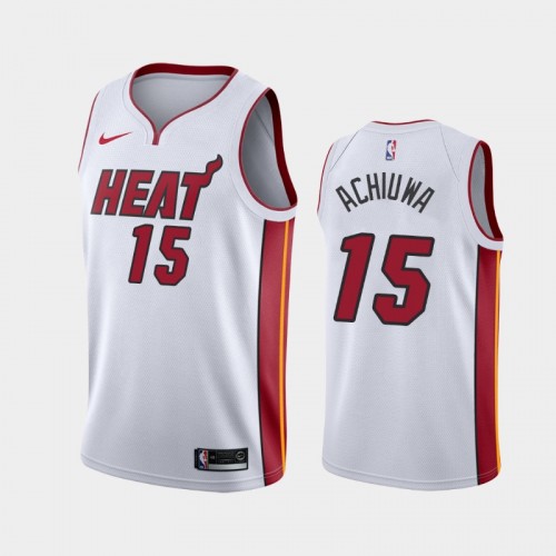 Men's Miami Heat Precious Achiuwa #15 Association 2020 NBA Draft First Round Pick White Jersey