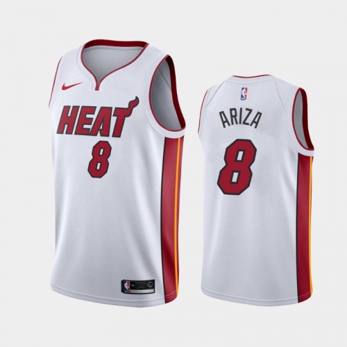 Men's Miami Heat #8 Trevor Ariza 2021 Association White Jersey